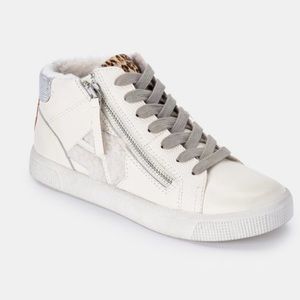 New Dolce Vita white multi plush high top sneaker